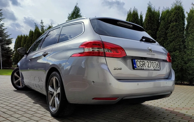 Peugeot 308 cena 37899 przebieg: 147194, rok produkcji 2014 z Gąbin małe 781